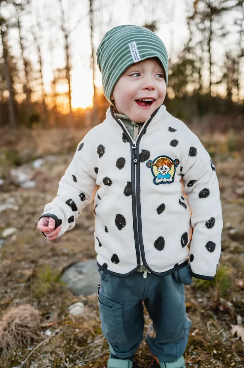Geggamoja Fleecejacka Pippi Långstrump, Dots, 74-80