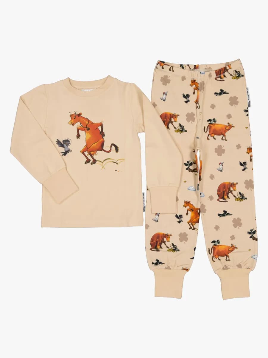 Geggamoja  Tvådelad Pyjamas Mamma Mu, Beige, 86-92