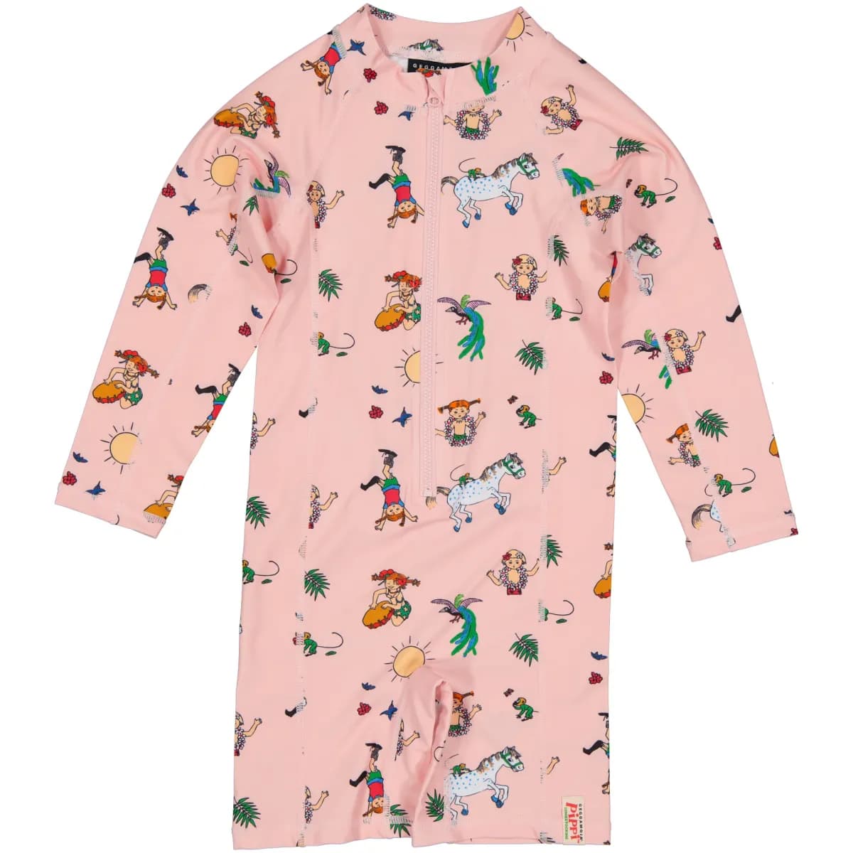 Geggamoja UV-Dräkt Pippi Långstrump, Rosa, 74-80