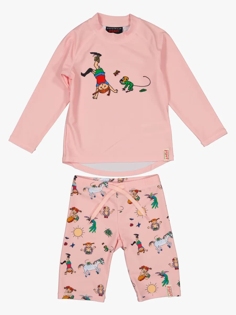 Geggamoja UV-Set Pippi Långstrump, Rosa, 86-92