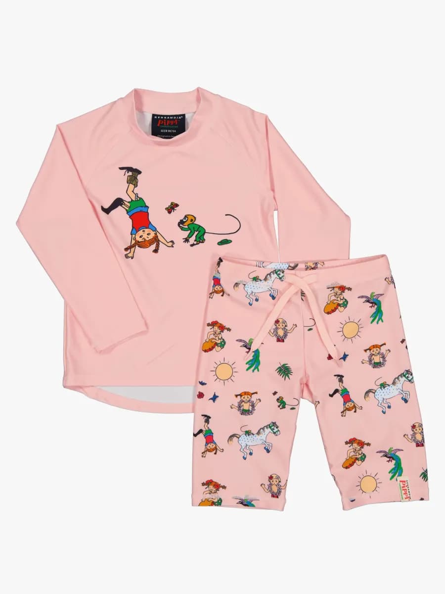 Geggamoja UV-Set Pippi Långstrump, Rosa, 86-92