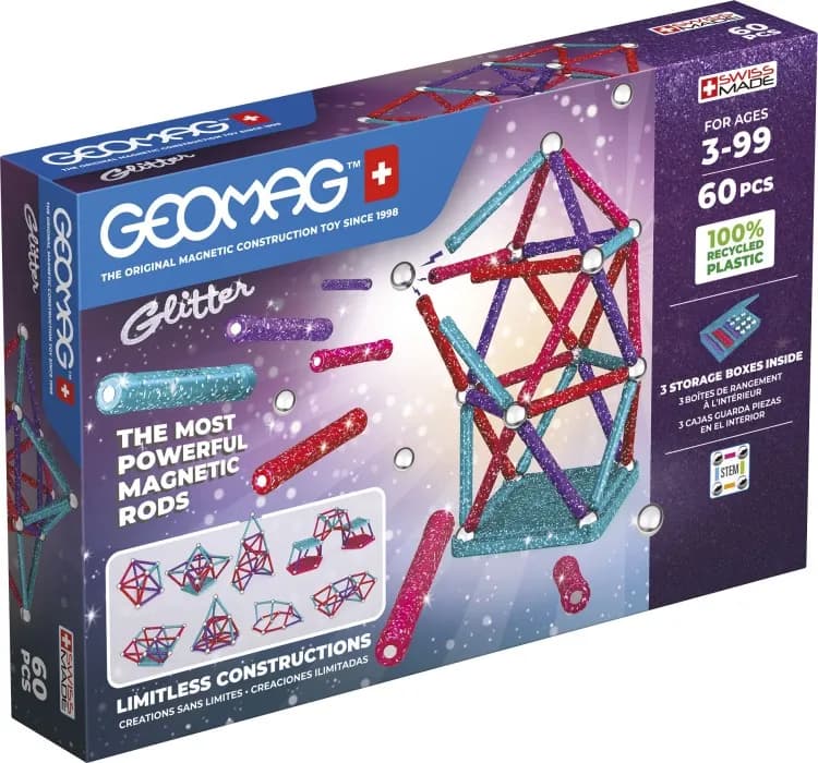 Geomag Glitter 60-delar