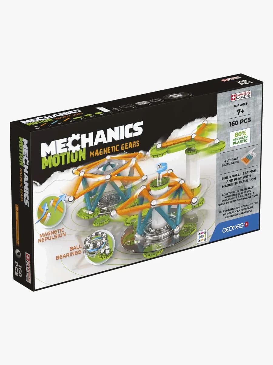 Geomag Mechanics Motion 3 Magnetiska Växlar Byggsats 160 Bitar