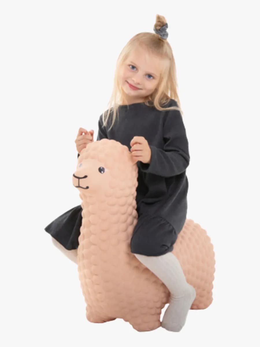 Gerardo Toys Jumpy Hoppdjur Alpacka, Beige