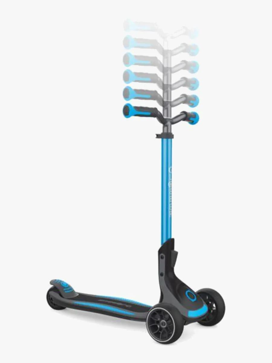 Globber Ultimum Hopfällbar 3-hjulig Sparkcykel, Svart/Blå