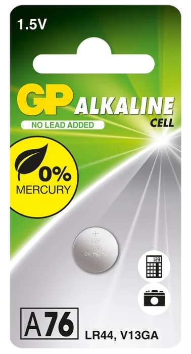 GP Knappcellsbatteri 1,5V LR44/A76 (1-pack)