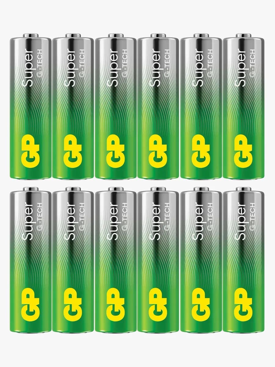 GP Super Alkaline G-TECH AA/LR6 Batterier 12-Pack