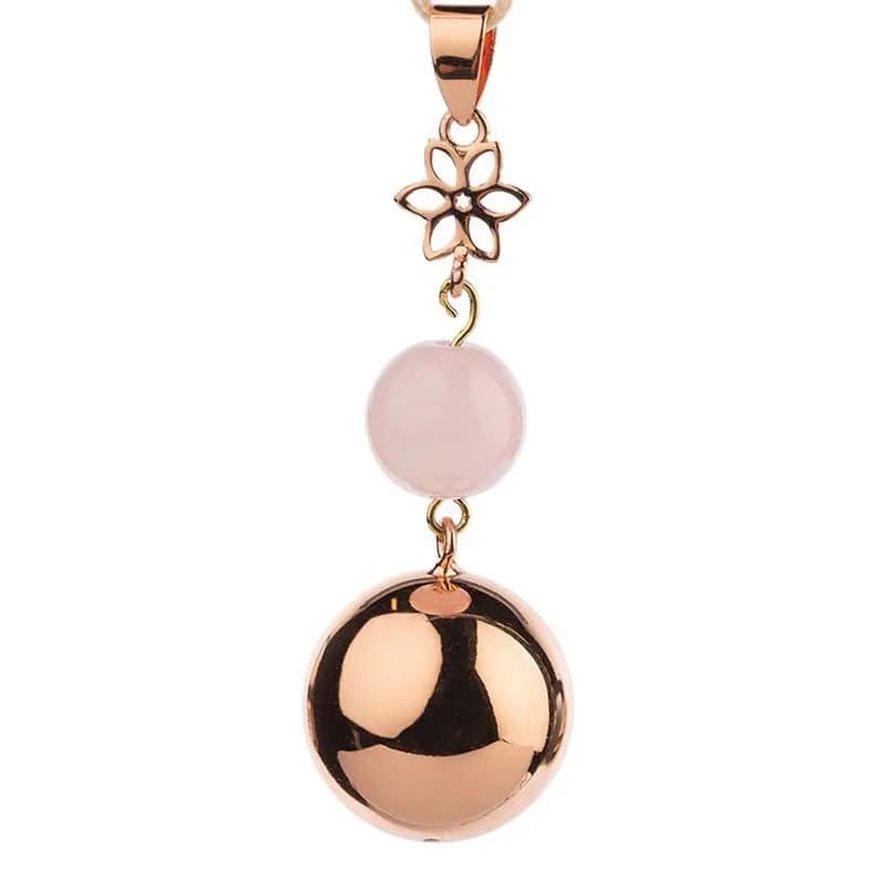 Gravidsmycke Bola pärla blomma roséguld