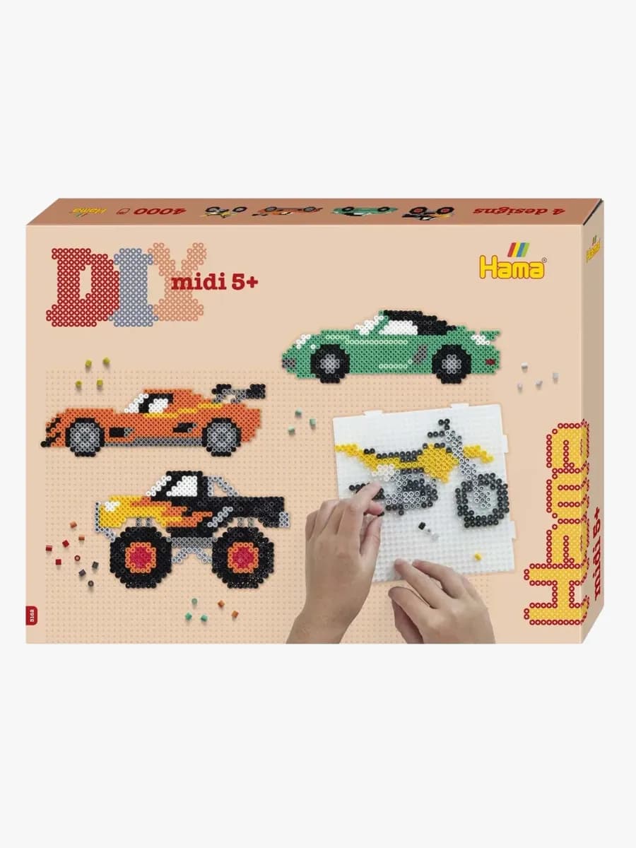 Hama Midi Gåvoset Fordon Pärlset 4000 st