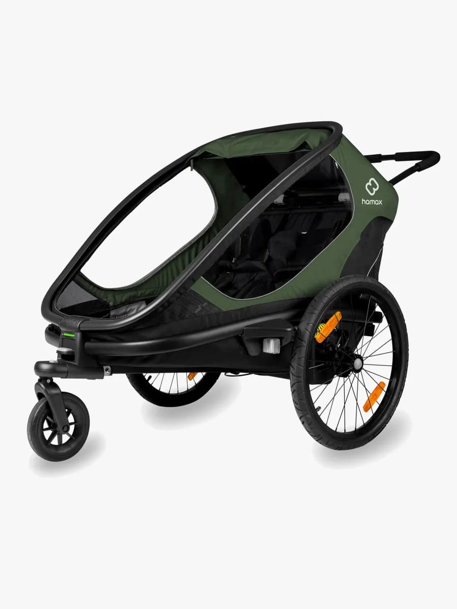 Hamax Outback Cykelvagn, Green/Black - Bäst i test