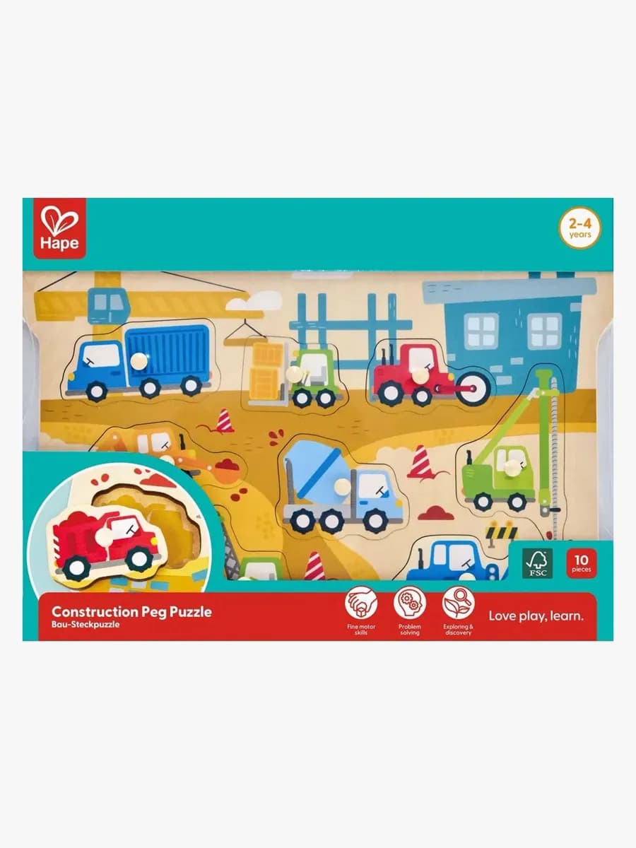 Hape Knoppussel Byggfordon 10 Bitar