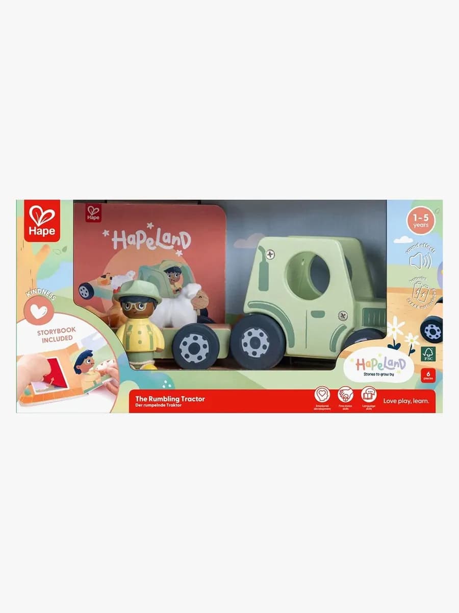 Hape Sagobok med Lekset The Rumbling Tractor