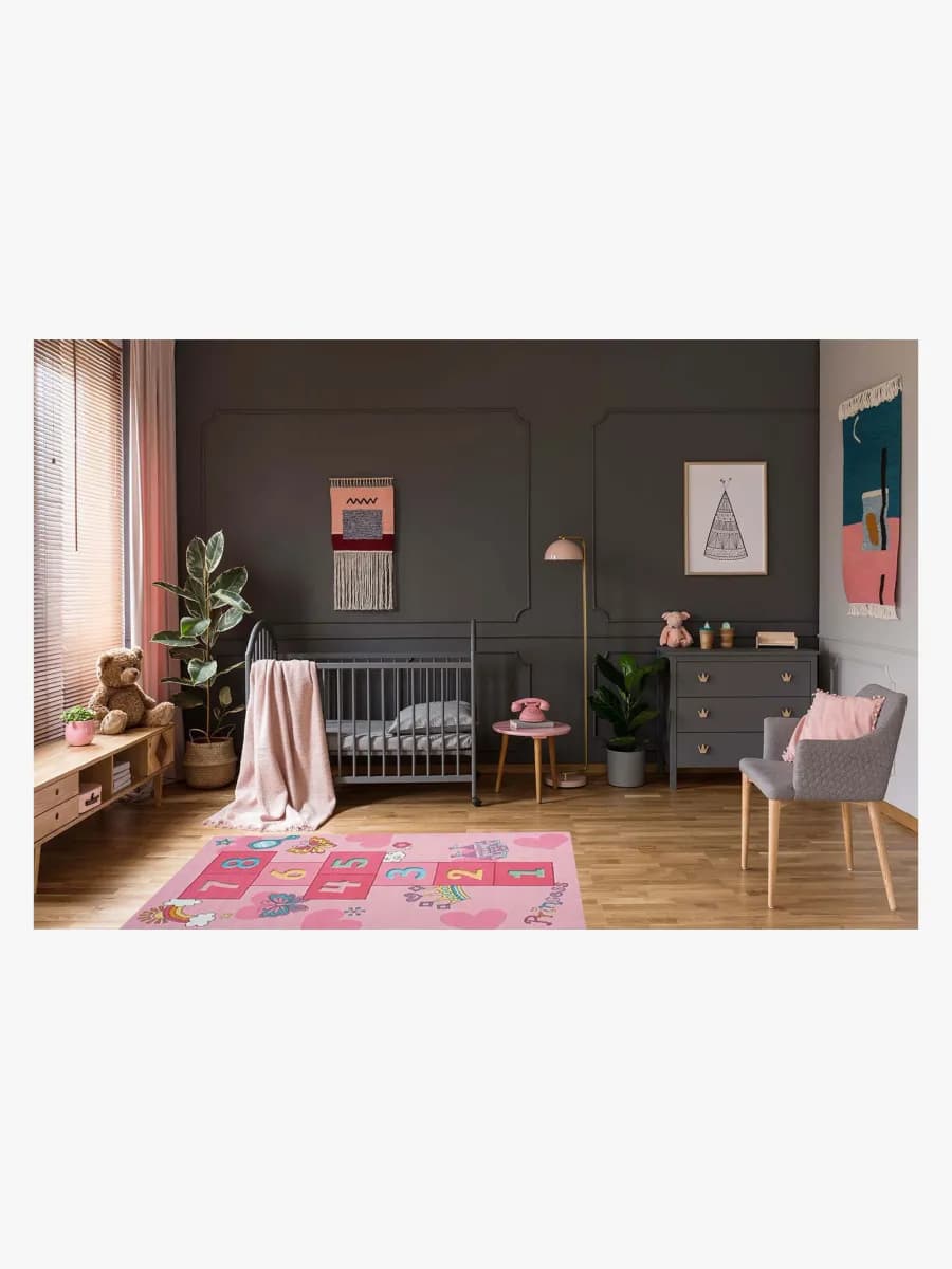 Happy Kids Barnmatta 120x160, Rosa, Barnrum