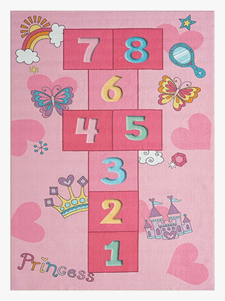 Happy Kids Barnmatta 120x160, Rosa, Barnrum