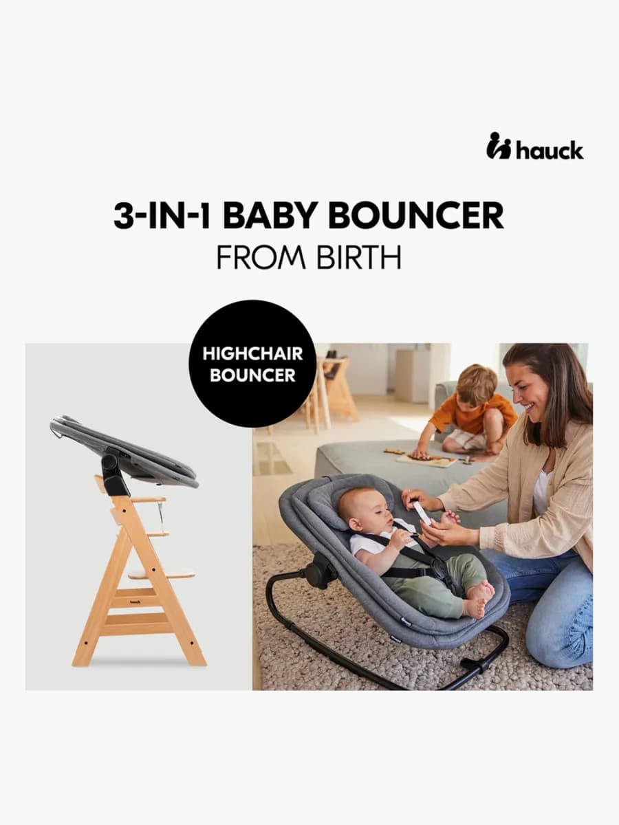 Hauck 3-in-1 Babysitter Till Matstol, Dark Grey Melange