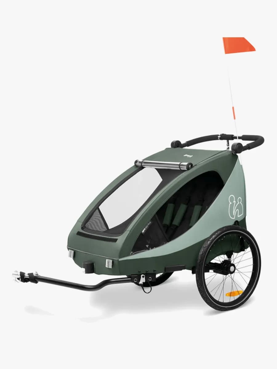 Hauck Dryk Duo Plus Cykelvagn, Dark Green
