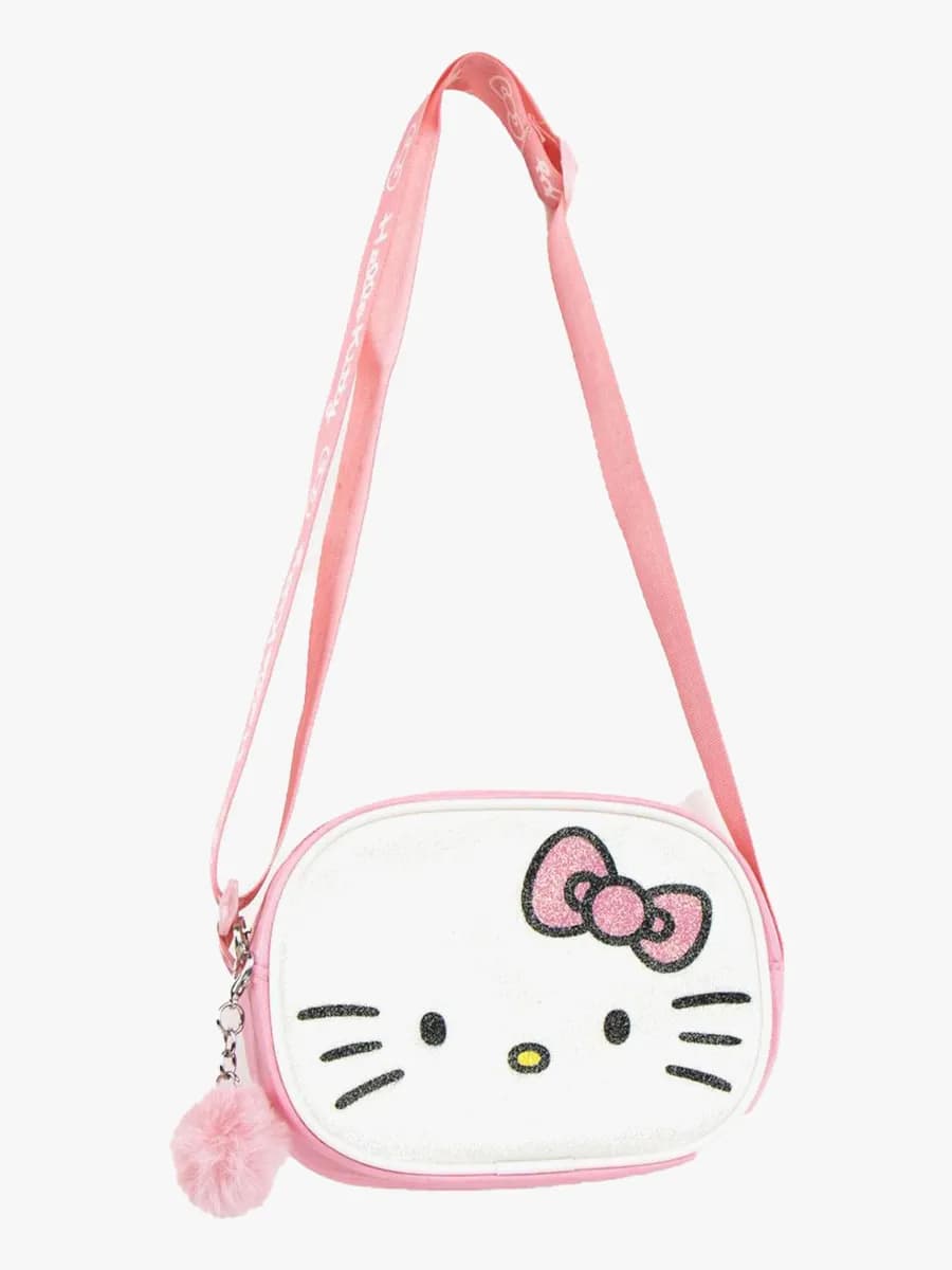 Hello Kitty Axelremsväska, Rosa/vit