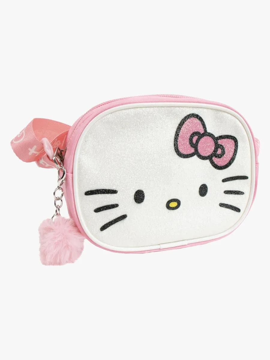 Hello Kitty Axelremsväska, Rosa/vit