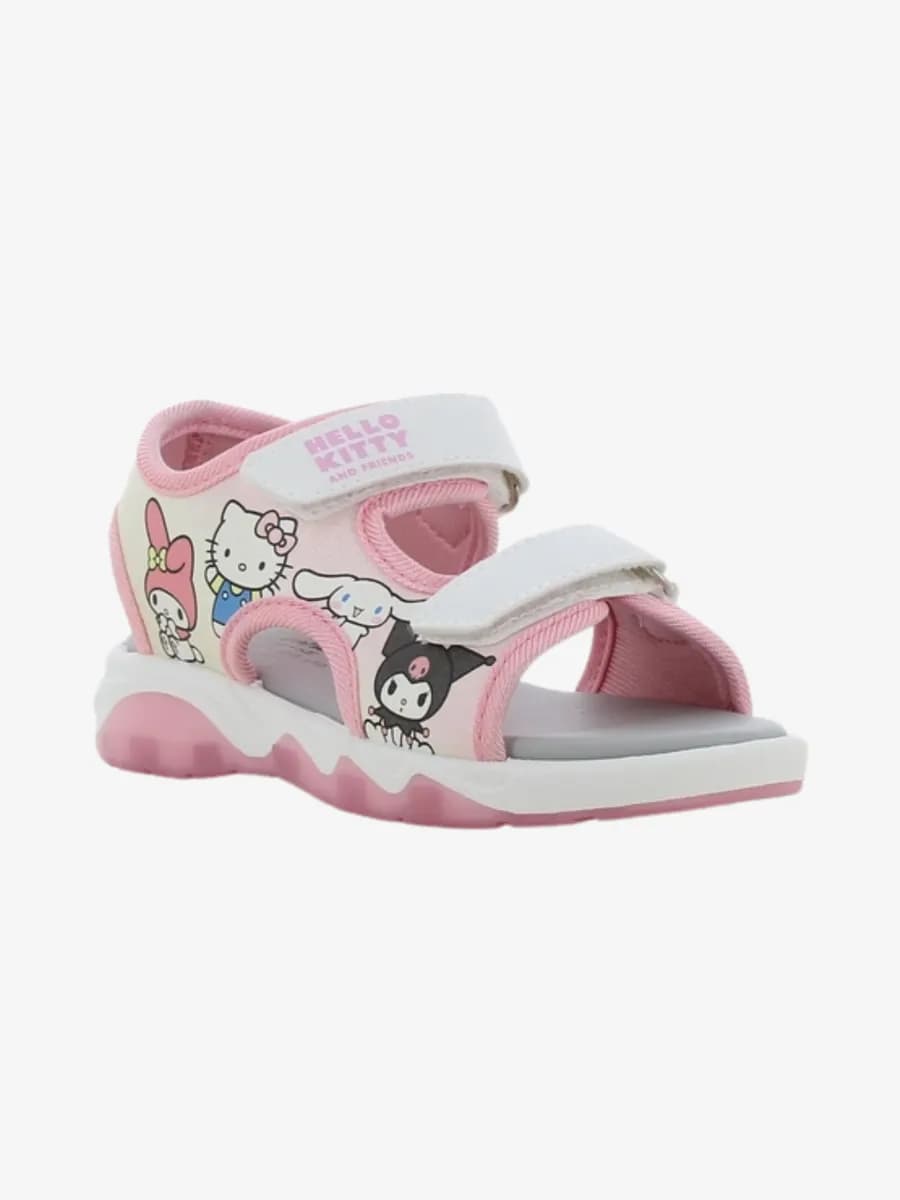 Hello Kitty Blinkande Sandaler, White/Pink, 29