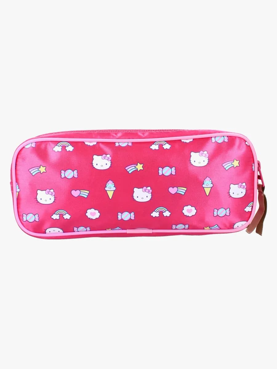 Hello Kitty Dubbelpennfodral Follow The Rainbow, Rosa