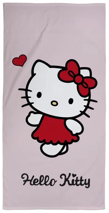 Hello Kitty Handduk 70x140 cm (Ljusrosa)