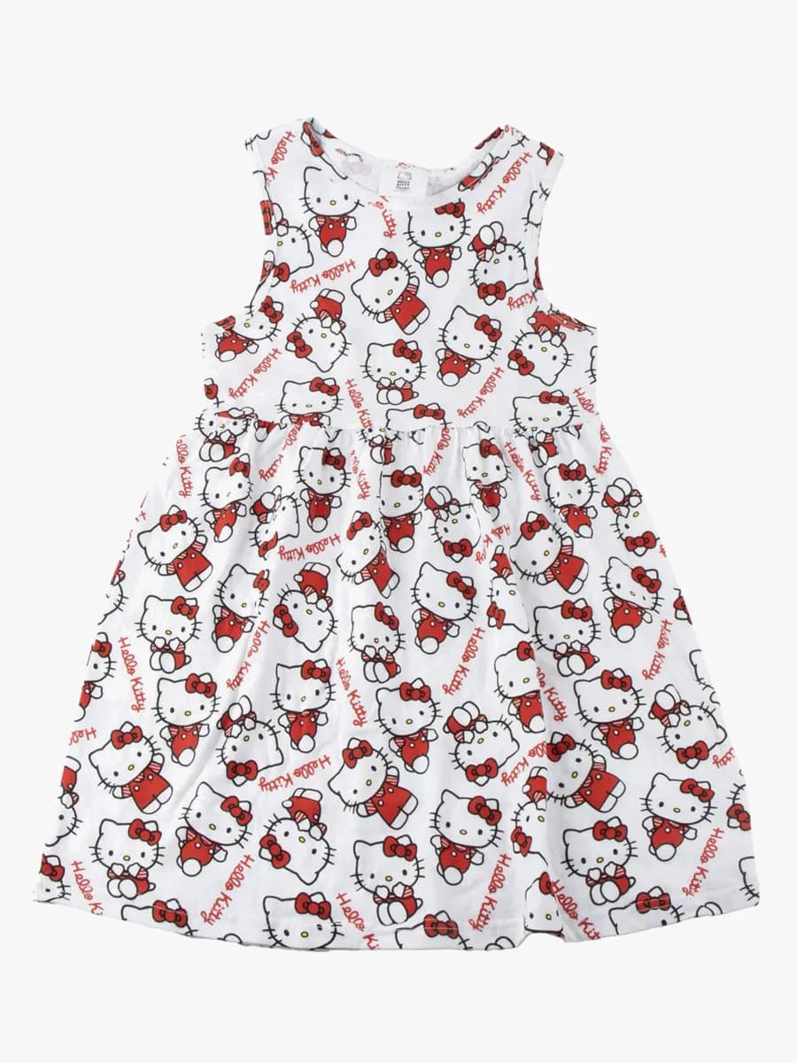 Hello Kitty Klänning, Vit, 128-134