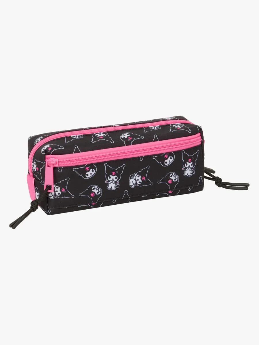 Hello Kitty Kuromi Trippelpennfodral, Rosa/svart