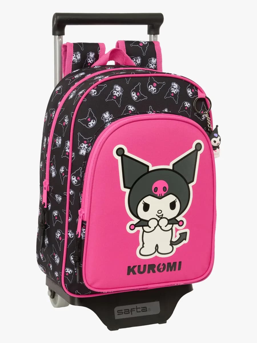 Hello Kitty Kuromi Trolley Resväska 10L, Rosa/svart
