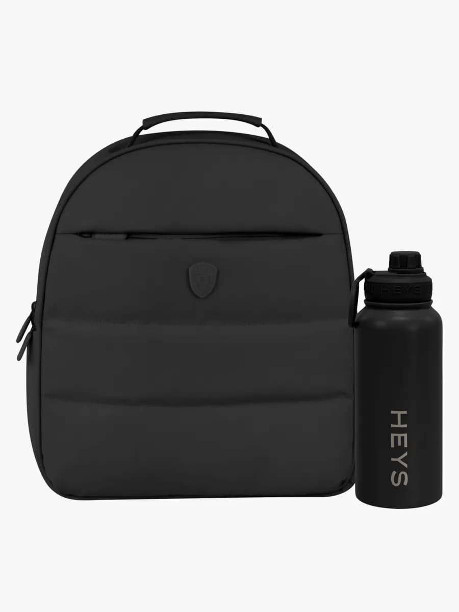 Heys The Puffer Ryggsäck 13L &  Stål Vattenflaska 946ml, Black