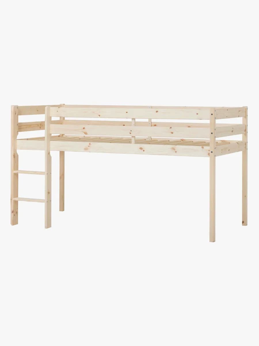 Hoppekids ECO Comfort  Halvhög Loftsäng 90x200, Trä, Barnsäng, Juniorsäng