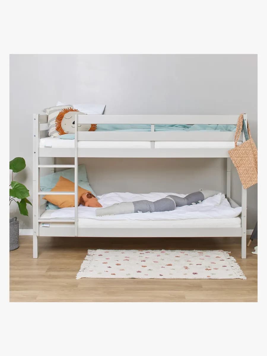 Hoppekids ECO Comfort Våningssäng 90x200, Dove Grå, Barnsäng, Juniorsäng