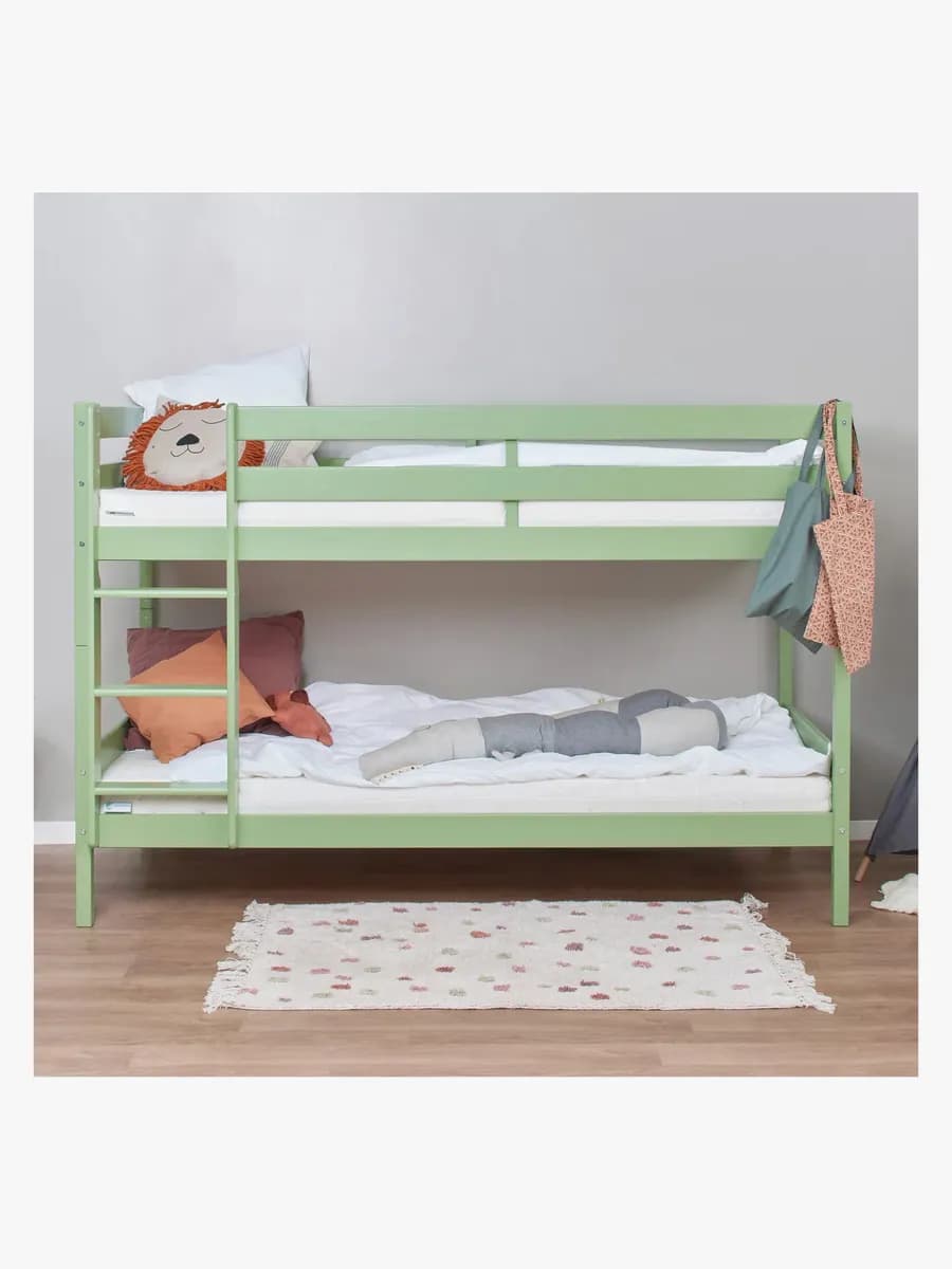 Hoppekids ECO Comfort Våningssäng 90x200, Ljusgrön, Barnsäng, Juniorsäng