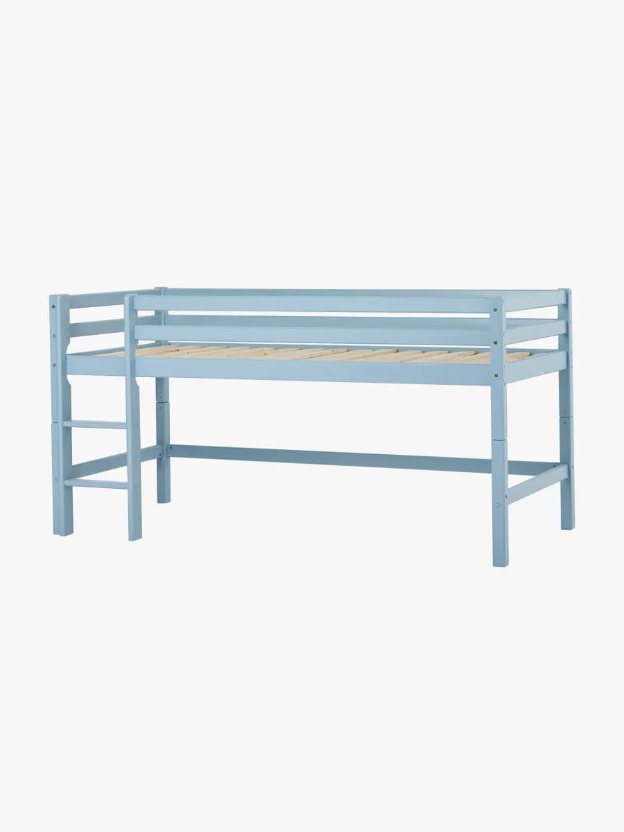 Hoppekids ECO Dream Halvhög Loftsäng 90x200, Blå, Barnsäng, Juniorsäng