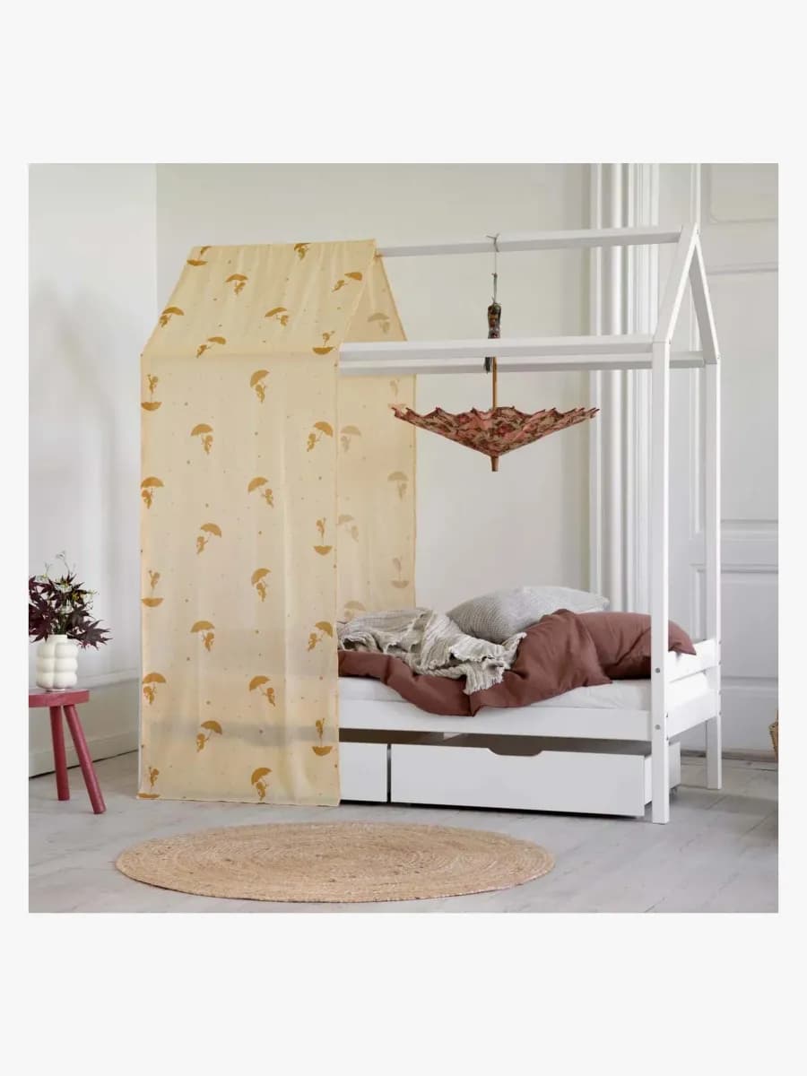 Hoppekids Ole Lukoie Sänggardin 70x160, Gul, Barnsäng, Juniorsäng
