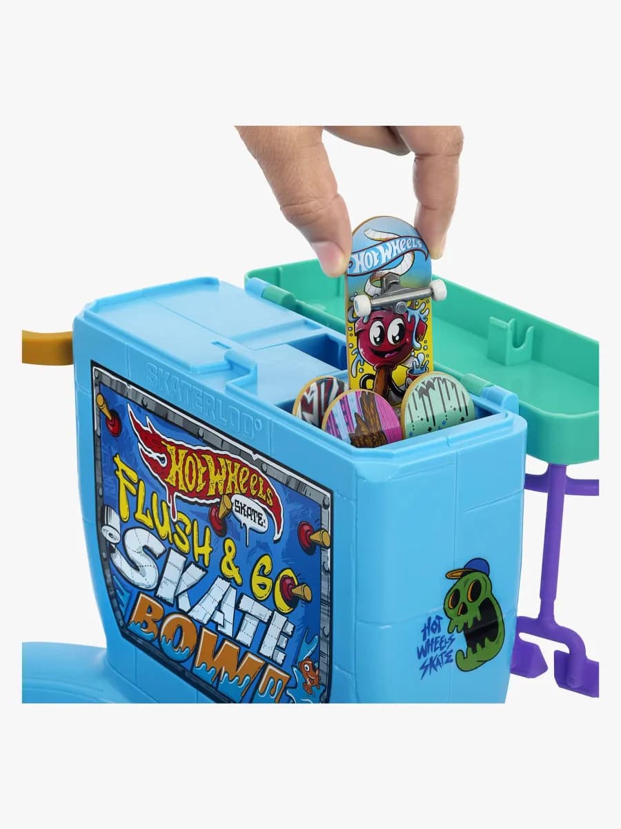 Hot Wheels Flush &  Go Fingerskateboard inkl. Skatebowl