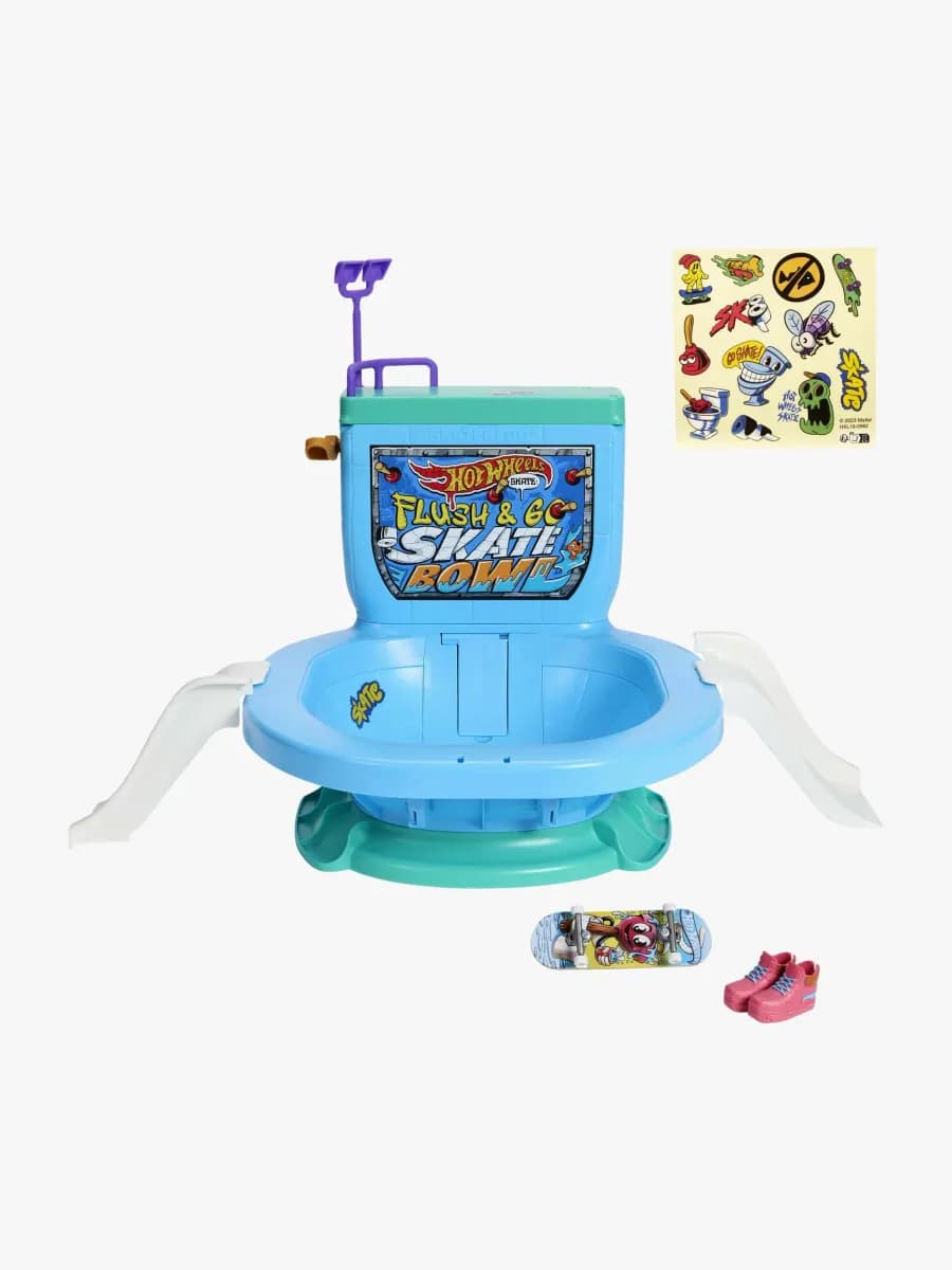 Hot Wheels Flush &  Go Fingerskateboard inkl. Skatebowl