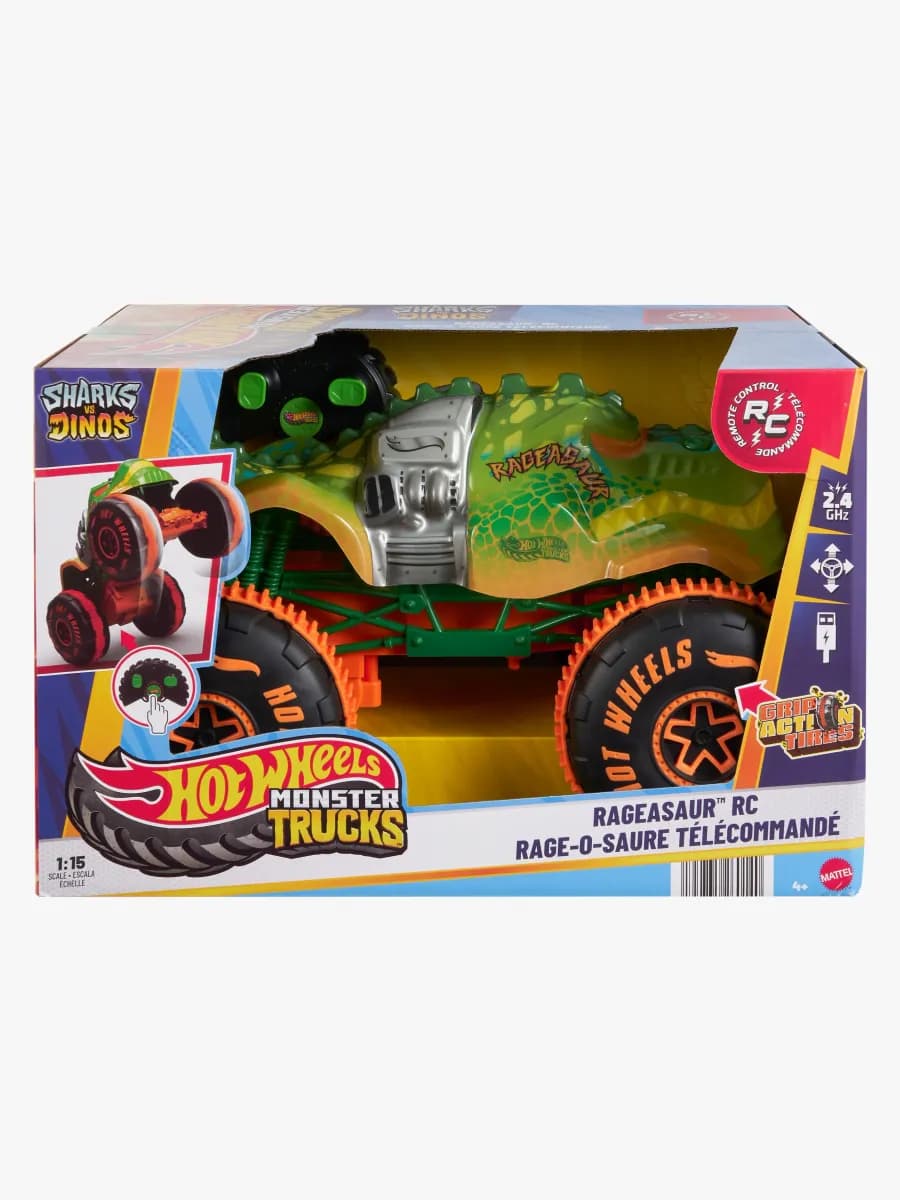 Hot Wheels Monster Trucks Dino Radiostyrd Bil 1:15