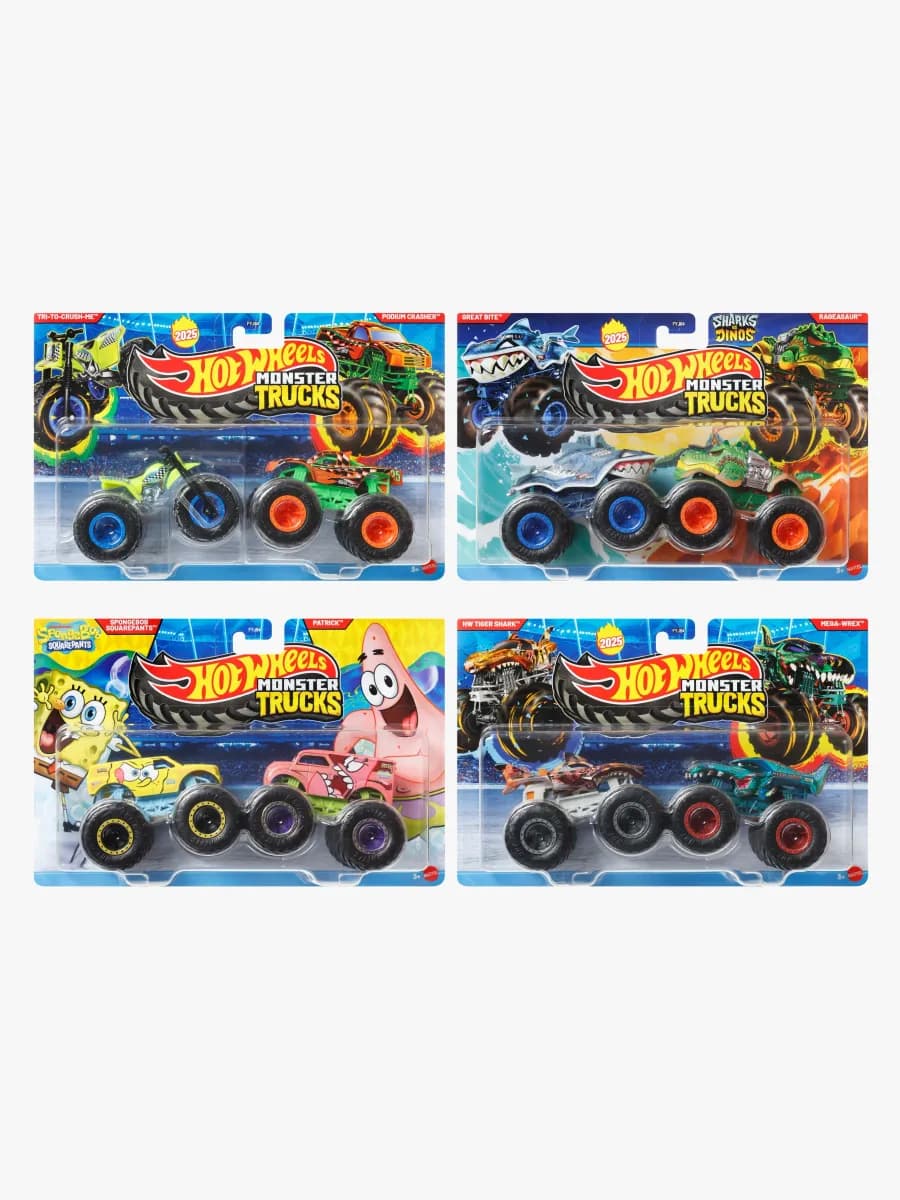 Hot Wheels Monstertrucks 1:64 2-Pack Blandad