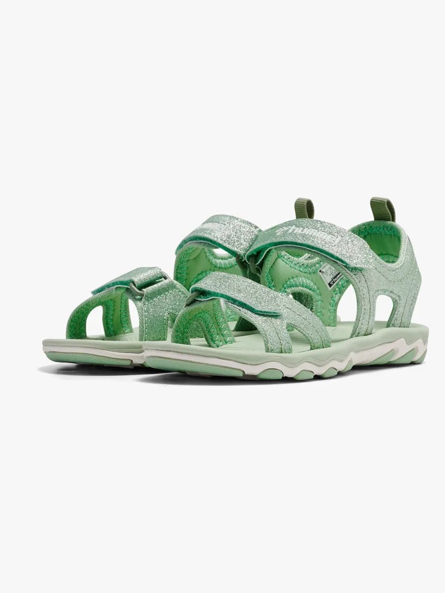 Hummel Glitter Jr Sandaler, Frosty Green, 29