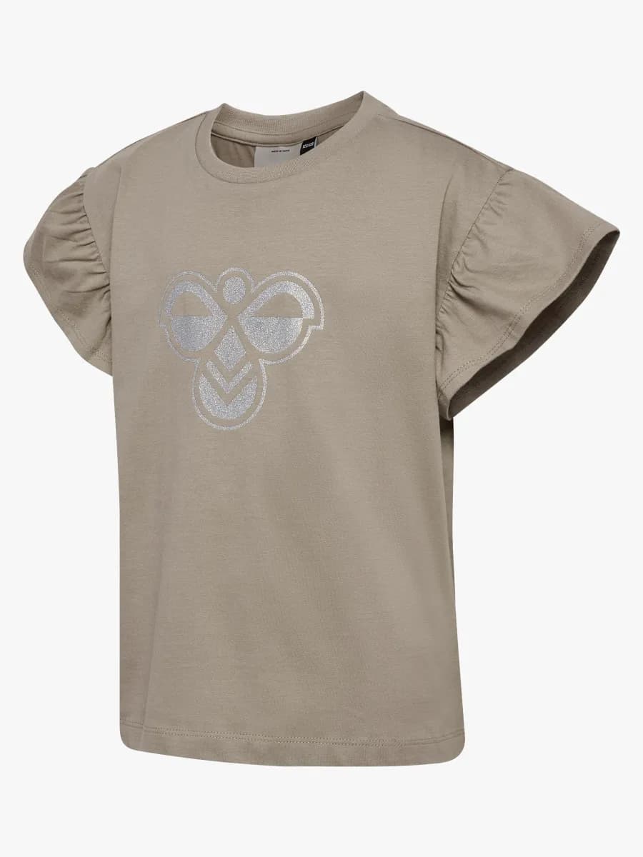 Hummel JR Ruffle T-shirt, Rock Ridge, 110-116