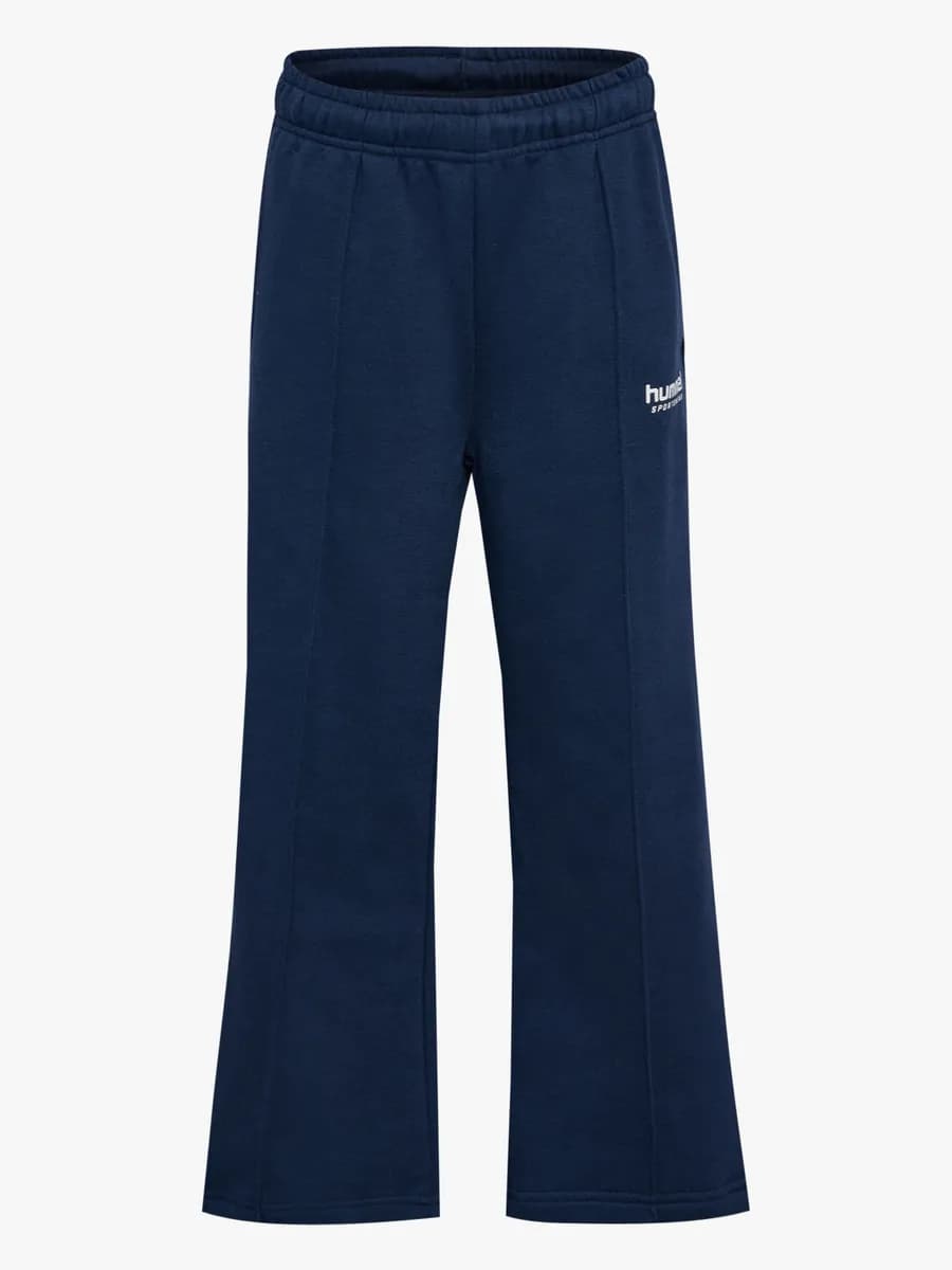 Hummel JR Wide Leg Pintug Mjukisbyxor, Dress Blue, 140
