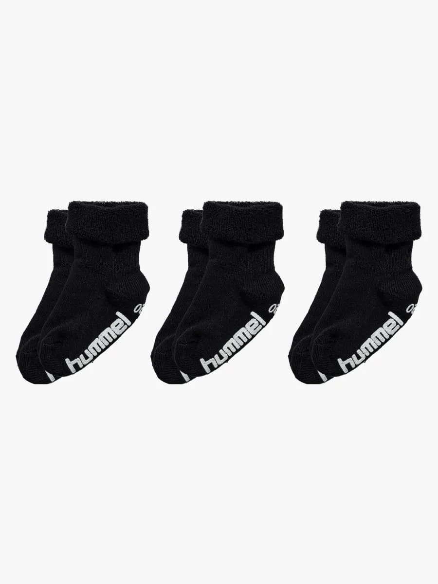 Hummel Mini Anti-Slip Strumpor 3-Pack, Black, 15-17