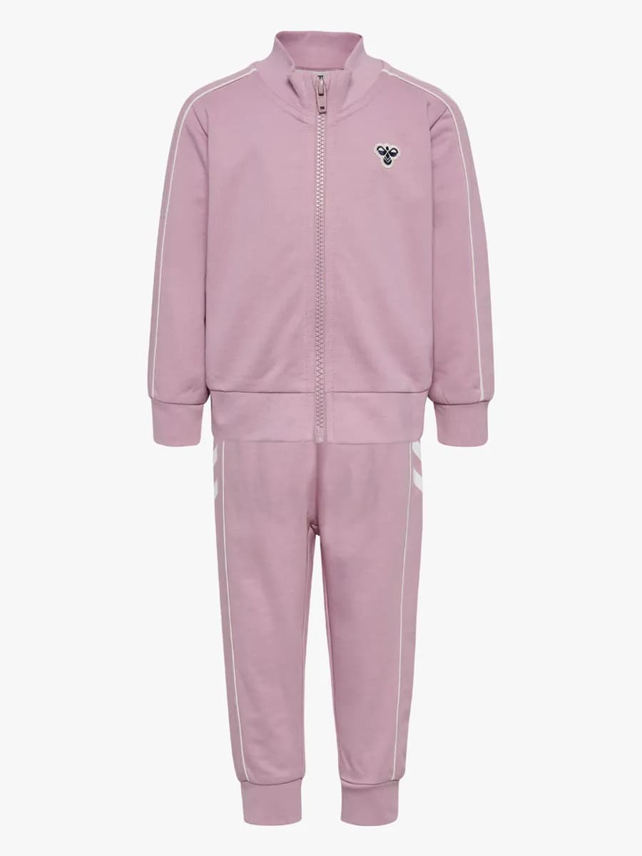 Hummel Mini Regular Tracksuit, Mauve Shadow, 80