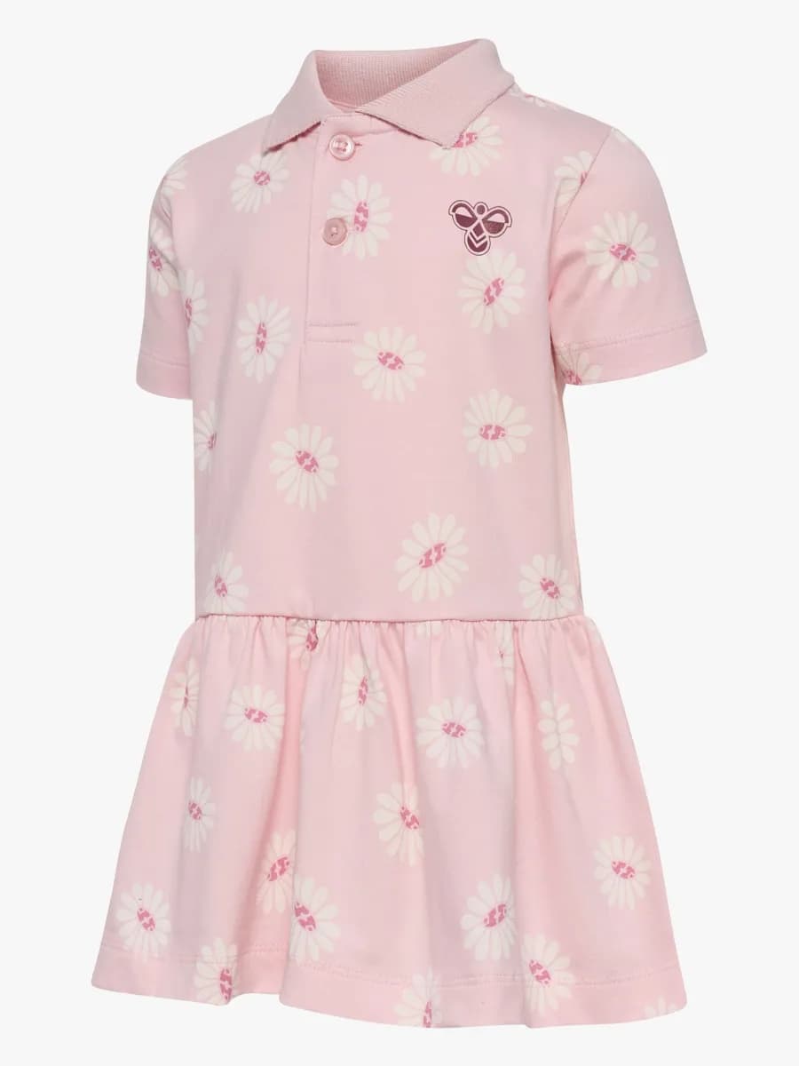 Hummel Piké Mini Regular Flower Klänning, Pale Lilac, 98