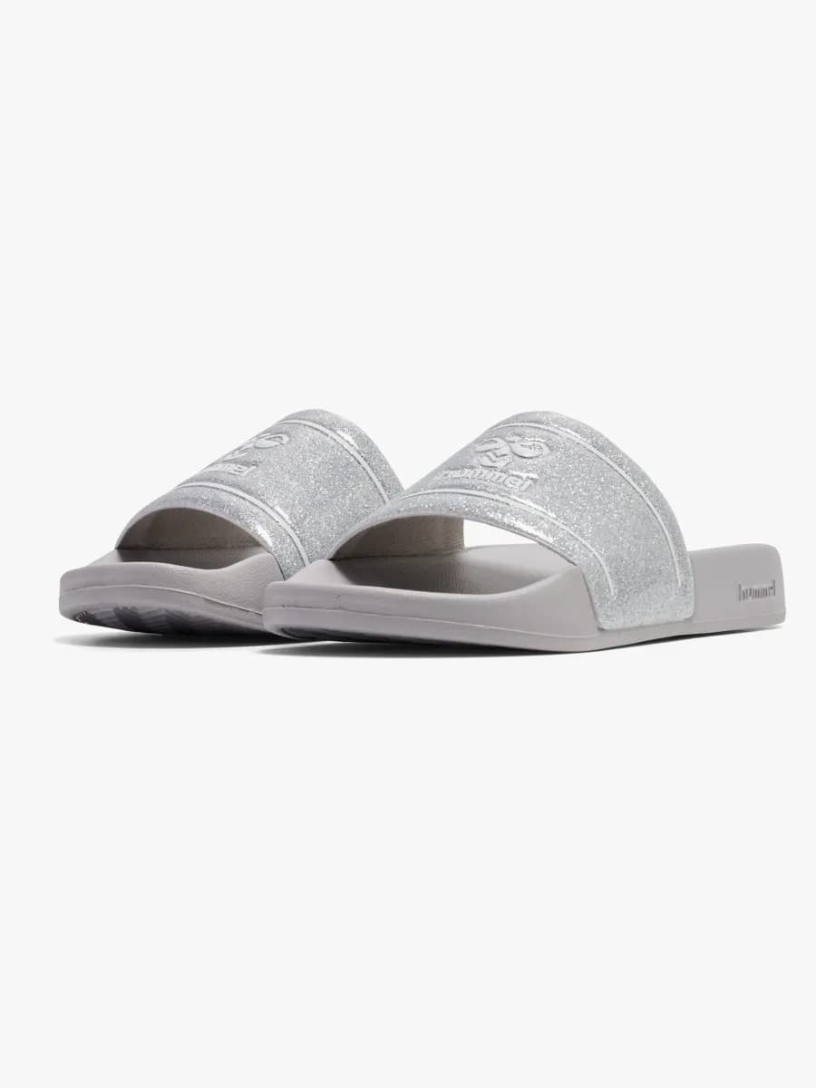 Hummel Pool Slide Glitter Jr Tofflor, Lunar Rock, 34
