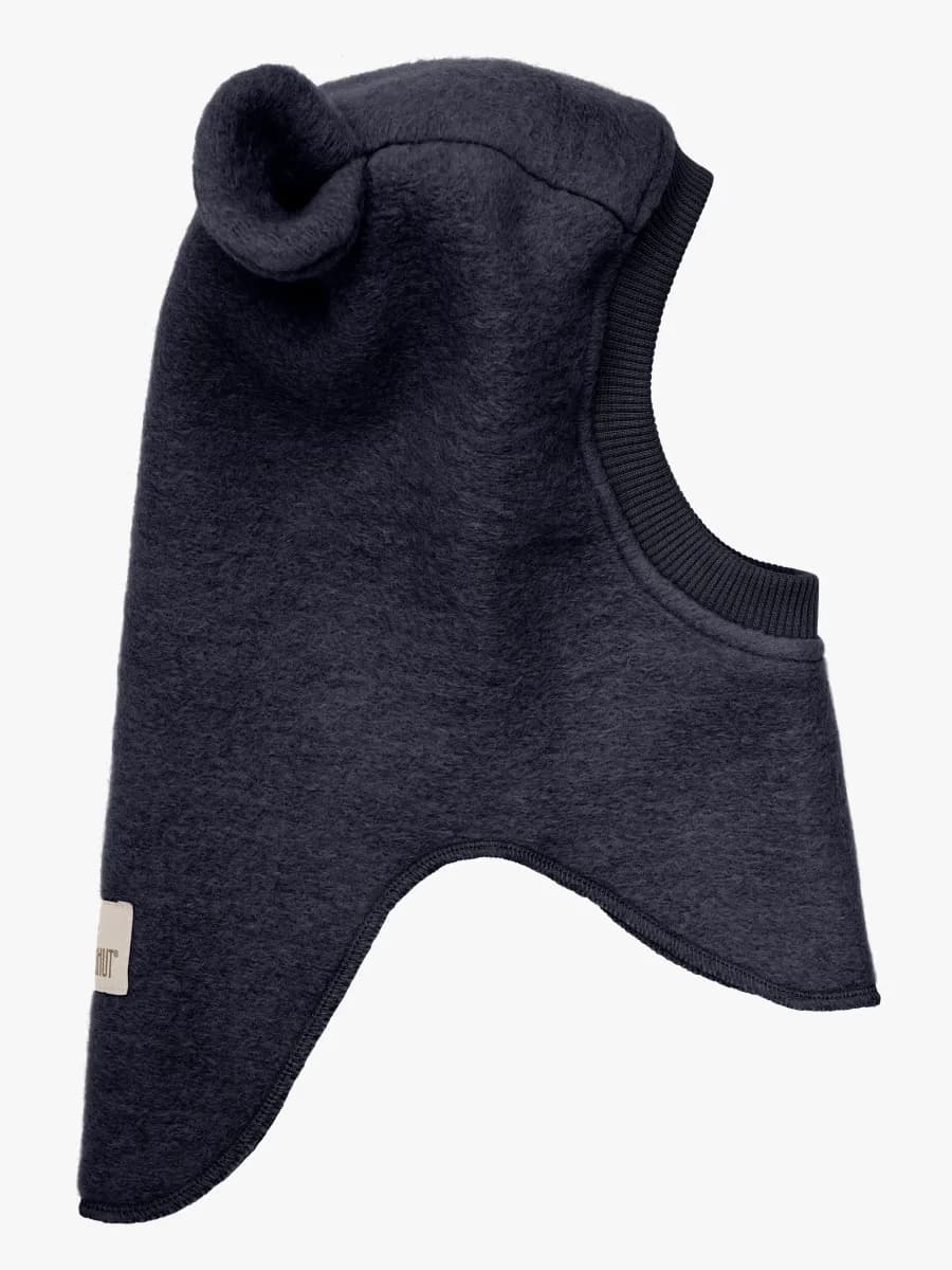 Huttelihut Balaklava Merinoull med Öron, Dark Navy, 52