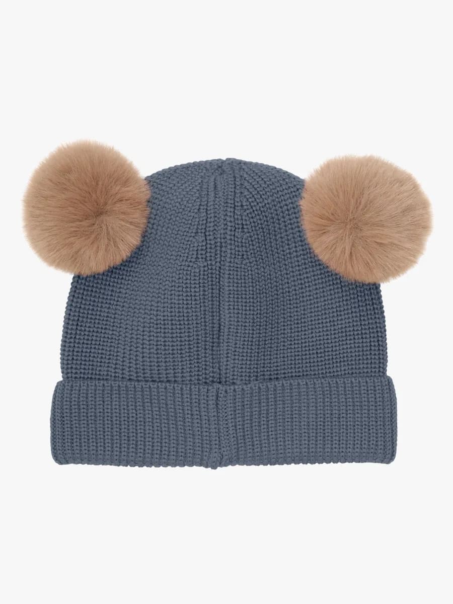Huttelihut Mössa Merinoull med Pompoms, Turbulence, 53