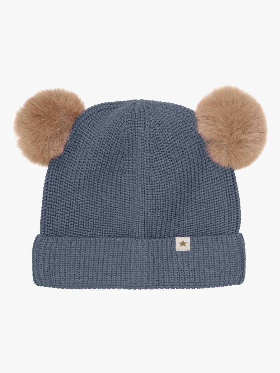 Huttelihut Mössa Merinoull med Pompoms, Turbulence, 53