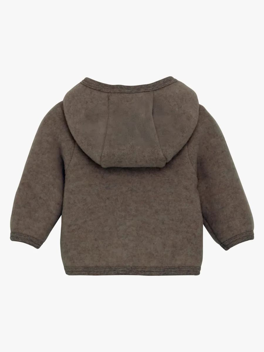 Huttelihut Ullfleecejacka Merinoull, Brown Melange, 68