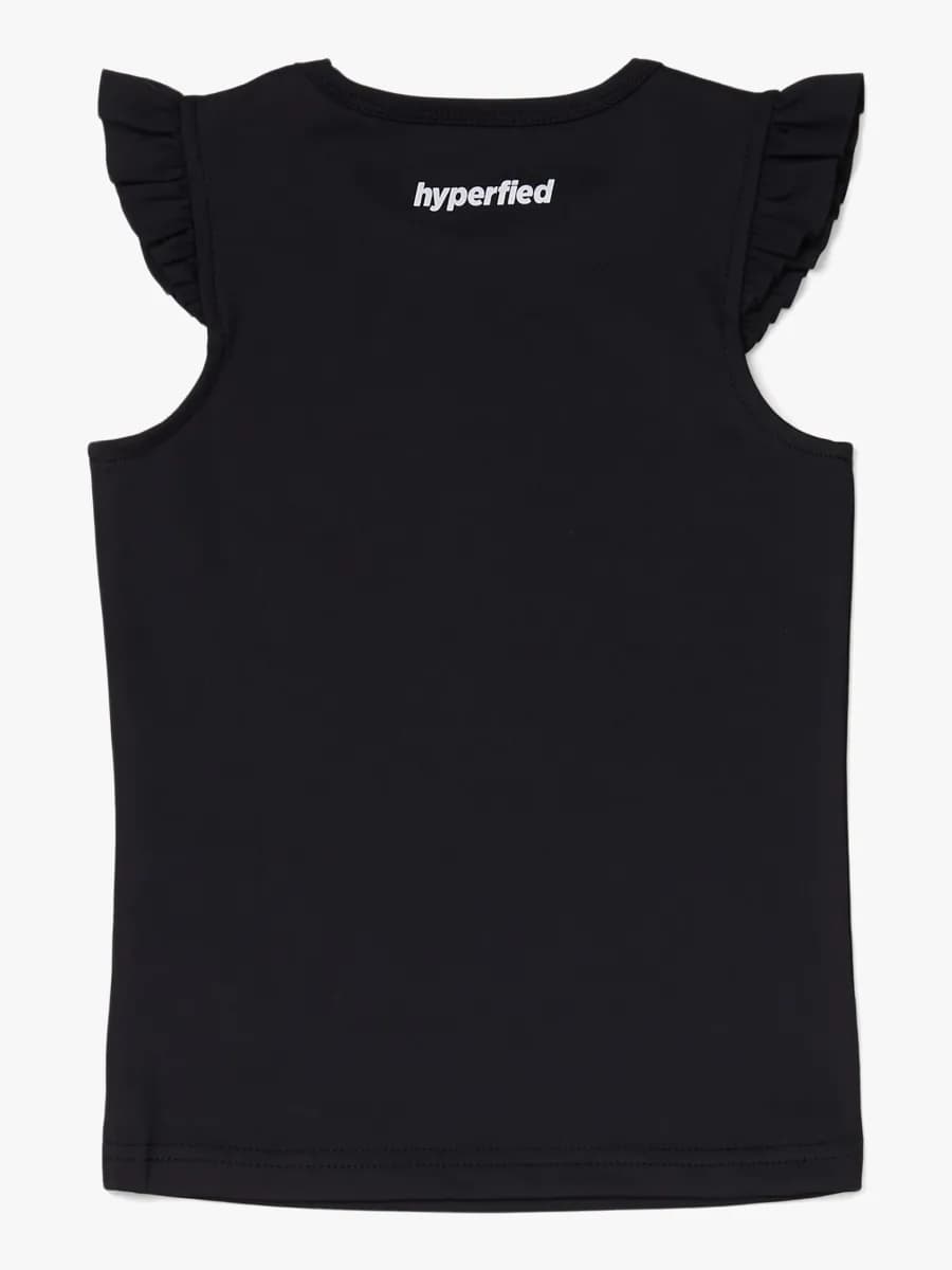Hyperfied Frill Tank Top, Anthracite 86-92